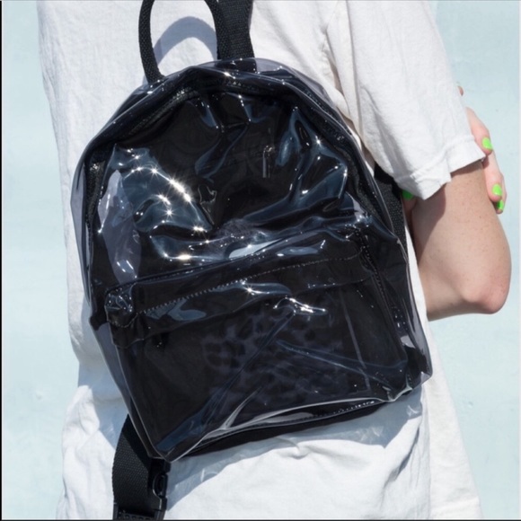 Brandy Melville Handbags - Brandy Melville Clear Transparent Mini Backpack